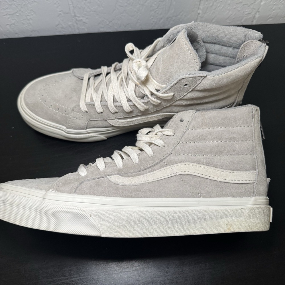 Vans Sk8-Hi Mens Sz 6.5 / Women Sz 8 Gray Zip Skateboard Shoes Scotchgard 721278